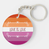 Liefde is Liefde Pride Maand Acryl Sleutelhanger (Achterkant)
