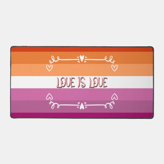 Liefde is Liefde Pride Maand Desk Mat (Voorkant)
