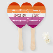 Liefde is Liefde Pride Maand Handwaaier (Voorkant en achterkant)
