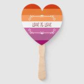 Liefde is Liefde Pride Maand Handwaaier (Voorkant)