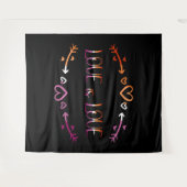 Liefde is Liefde Pride Maand Lesbische Achtergrond Wandkleed (Voorkant (horizontaal))