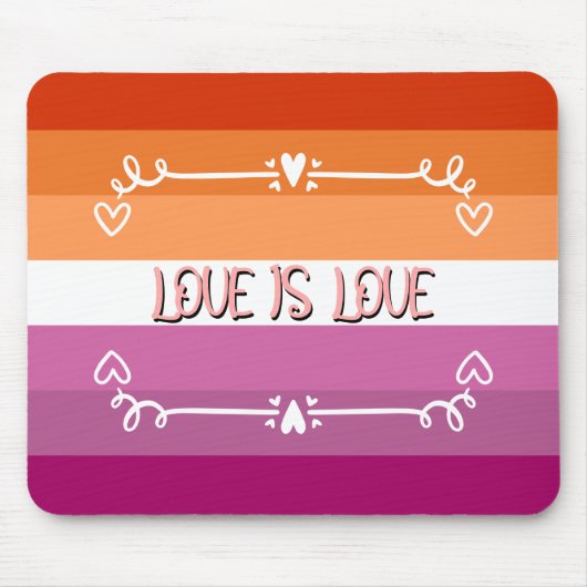Liefde is Liefde Pride Maand Mousepad Muismat (Voorkant)