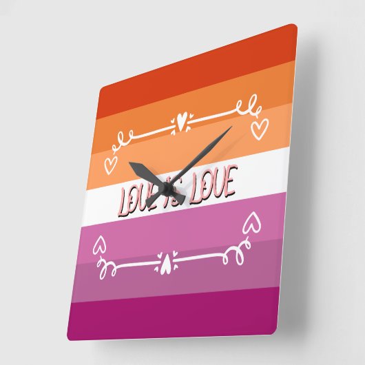 Liefde is Liefde Pride Maand Muur Klok (Hoek)