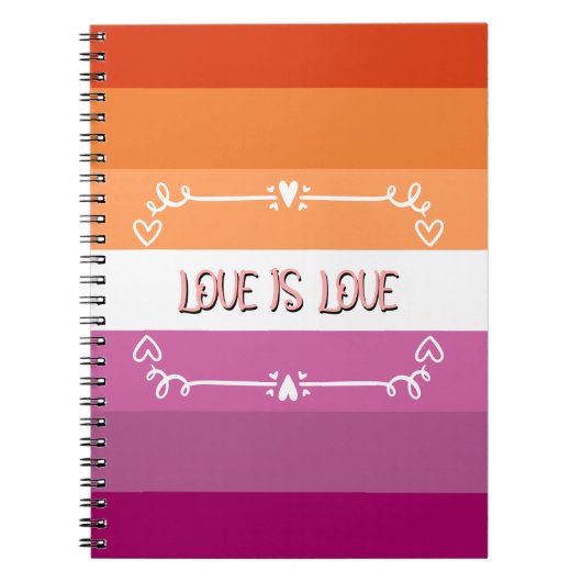 Liefde is Liefde Pride Maand Notitieboek (Voorkant)