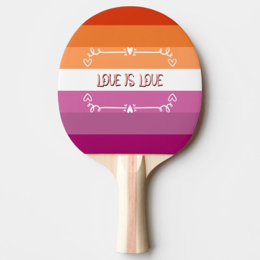 Liefde is Liefde Pride Maand Ping Pong Paddle Tafeltennisbatje (Voorkant)