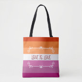 Liefde is Liefde Pride Maand Tote Bag (Voorkant)
