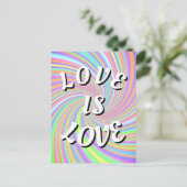 Liefde Is Liefde Pride Postkaart (Staand voorkant)