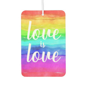 Liefde is Liefde Pride Rainbow Waterverf Luchtverfrisser