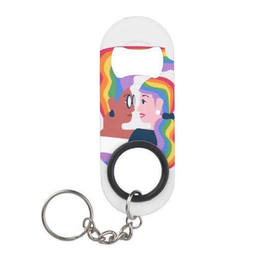 Liefde is Liefde Pride Valentijnsdag Mini Flessenopener (Voorkant)