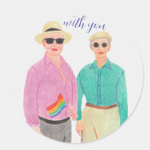 Liefde is Liefde Pride Valentijnsdag Ronde Sticker