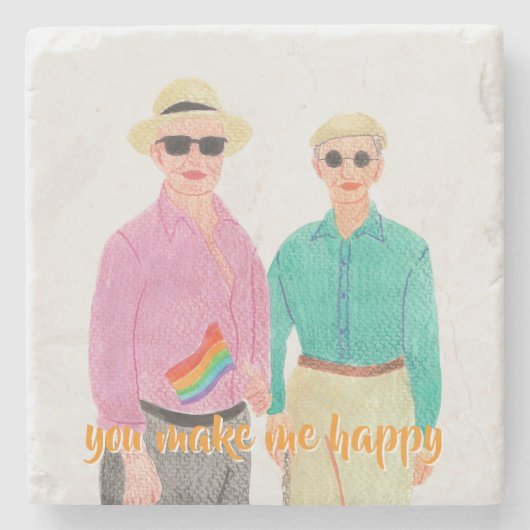 Liefde is Liefde Pride Valentijnsdag Stenen Onderzetter (Voorkant)