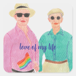 Liefde is Liefde Pride Valentijnsdag Vierkante Sticker