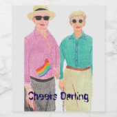 Liefde is Liefde Pride Valentijnsdag Wijn Etiket (Enkel label)