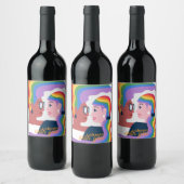 Liefde is Liefde Pride Valentijnsdag Wijn Etiket (Flessen)