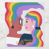 Liefde is Liefde Pride Valentijnsdag Wijn Etiket (Enkel label)