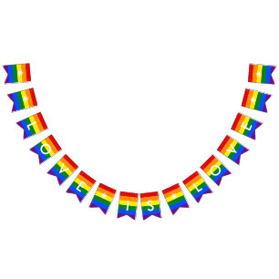 Liefde is liefde Rainbow Flag LGBT Pride Wedding P Vlaggetjes