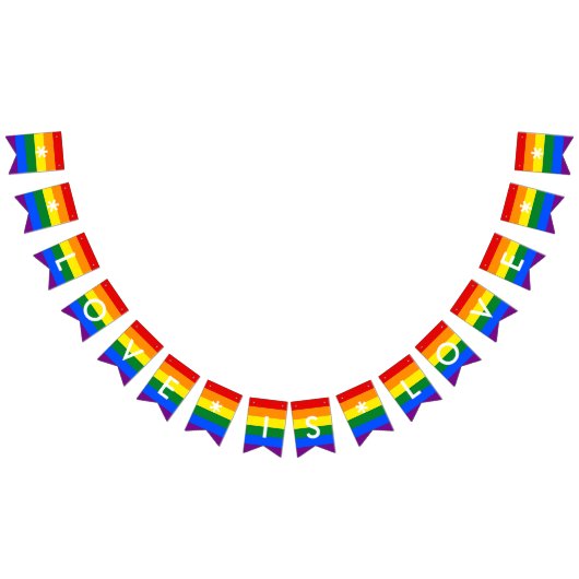 Liefde is liefde Rainbow Flag LGBT Pride Wedding P Vlaggetjes (Alle)