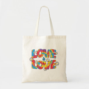 Liefde is liefde - Rainbow Floral LGBTQ Pride Tote Bag