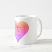 Liefde is liefde Rainbow Heart Coffee Mok (Voorkant rechts)