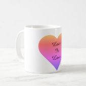 Liefde is liefde Rainbow Heart Coffee Mok (Voorkant links)