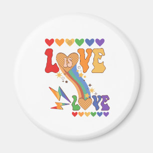 Liefde is liefde - Rainbow Hearts LGBTQ Pride Desi Magneet