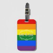 Liefde is Liefde Rainbow LGBTQ Pride Bagagelabel (Voorkant (verticaal))