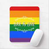 Liefde is Liefde Rainbow LGBTQ Pride Mousepad Muismat (Met muis)
