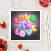 Liefde is liefde: Rainbow Pride Papieren servetten (Insitu)