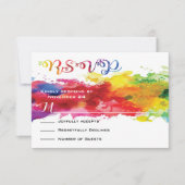 Liefde is liefde Rainbow Splatter RSVP (Voorkant)