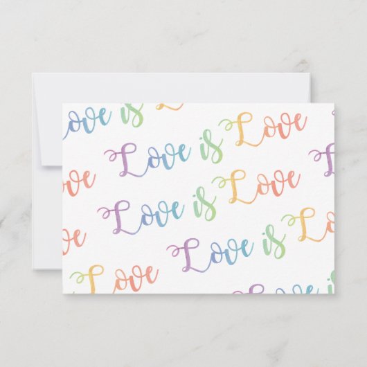 Liefde is liefde Rainbow Splatter RSVP (Achterkant)