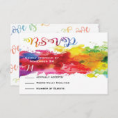 Liefde is liefde Rainbow Splatter RSVP (Voorkant / Achterkant)