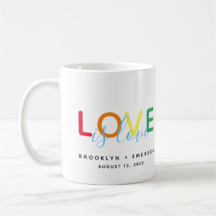 Liefde is liefde Rainbow Typography Koffiemok