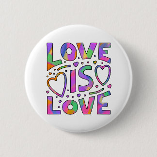 Liefde is liefde Rainbow Typography Ronde Button 5,7 Cm