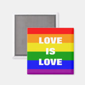 liefde is liefde Rainbow vlag Magneet (Voorkant / Achterkant)