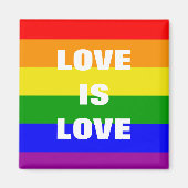 liefde is liefde Rainbow vlag Magneet (Voorkant)