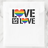 Liefde is Liefde Rechthoekige Sticker (Tas)