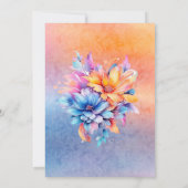 Liefde is Liefde Regenboog Bloemen Bruiloft Vierin Kaart (Achterkant)