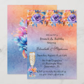 Liefde is Liefde Regenboog Bloemen Brunch & Bubbly Kaart (Voorkant / Achterkant)