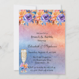 Liefde is Liefde Regenboog Bloemen Brunch & Bubbly Kaart