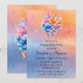 Liefde is liefde regenboog bloemen verlovingsfeest kaart (Voorkant / Achterkant)