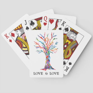 Liefde is Liefde Regenboog Boom Pokerkaarten