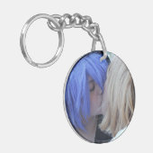 Liefde is liefde regenboog foto gepersonaliseerd sleutelhanger (Voorkant Links)