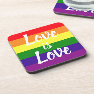 Liefde is Liefde Regenboog Gay Pride Bier Onderzetter