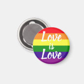 Liefde is Liefde Regenboog Gay Pride Magneet (Voorkant / Achterkant)