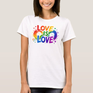 Liefde Is Liefde Regenboog Hart T-Shirt