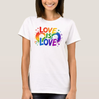 Liefde Is Liefde Regenboog Hart T-Shirt