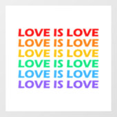 Liefde is Liefde Regenboog Kleuren Gay LGBT Pride Raamsticker (Vel)