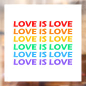 Liefde is Liefde Regenboog Kleuren Gay LGBT Pride Raamsticker (Vel 2)