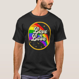 Liefde Is Liefde Regenboog LGBT Lesbisch Gay Bisek T-shirt