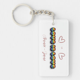 Liefde is Liefde Regenboog LGBTQ Acrylsleutelhange Sleutelhanger